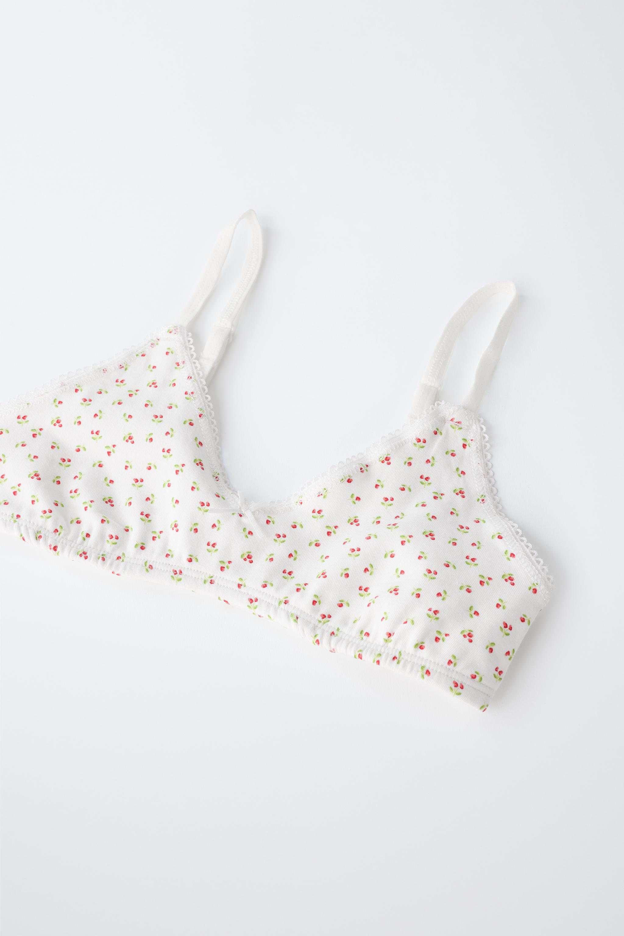 9-14 ANS/ LOT DE DEUX HAUTS FLEURS ET CERISES